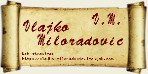 Vlajko Miloradović vizit kartica
